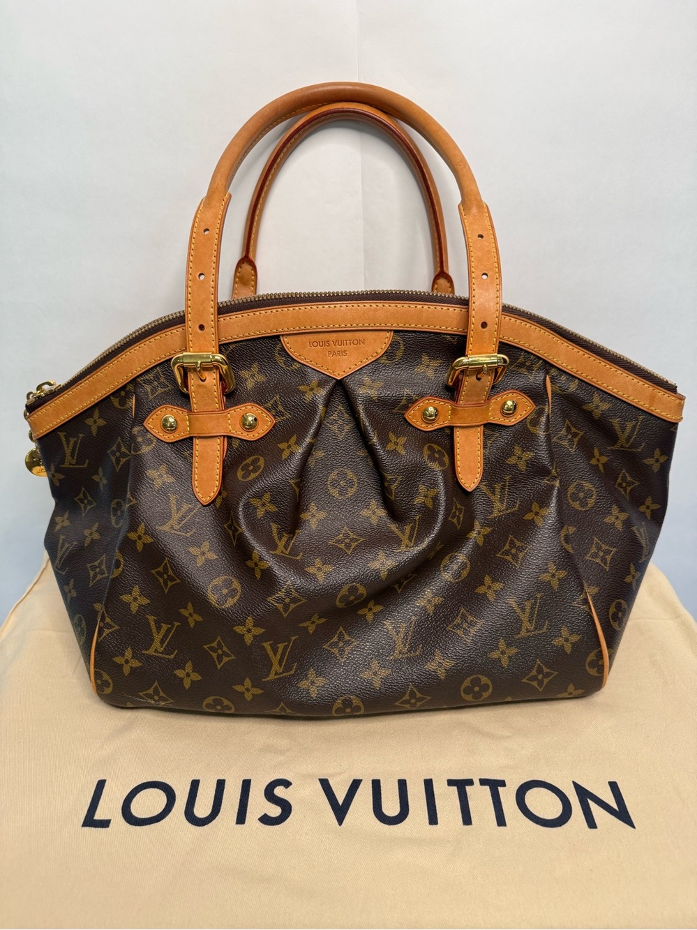Louis Vuitton Tivoli GM Monogram Canvas Brown Satchel with Vachetta Trim